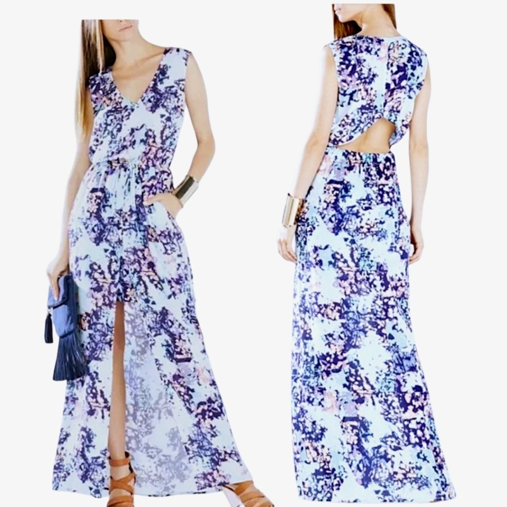 BCBG Taren Slit Front DrawstringDress Size MED Nwot